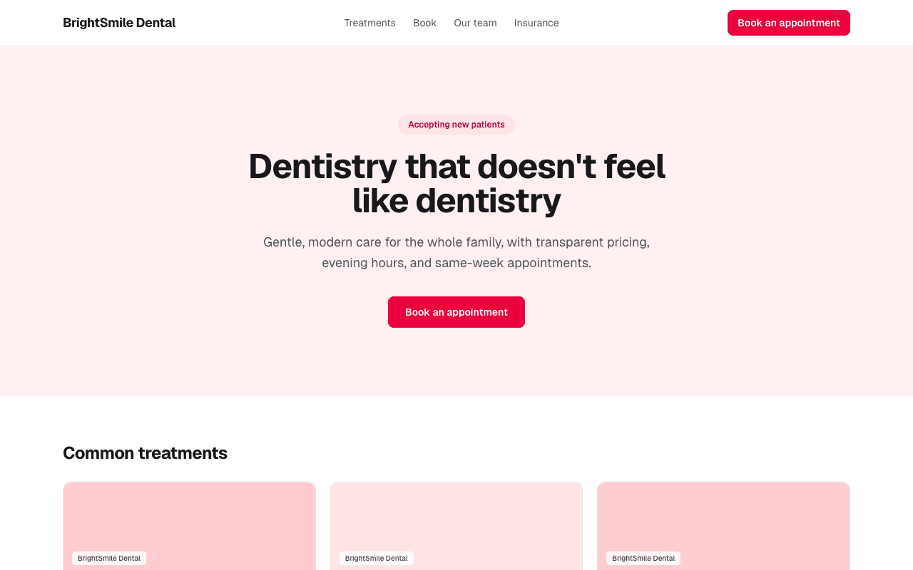 Screenshot of BrightSmile