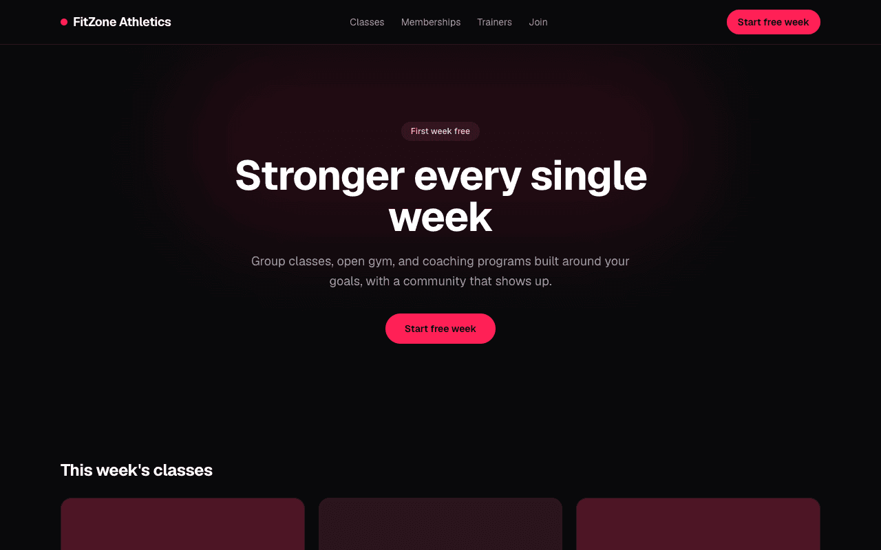 Gym and Personal Trainer Website — Gym & personal training site