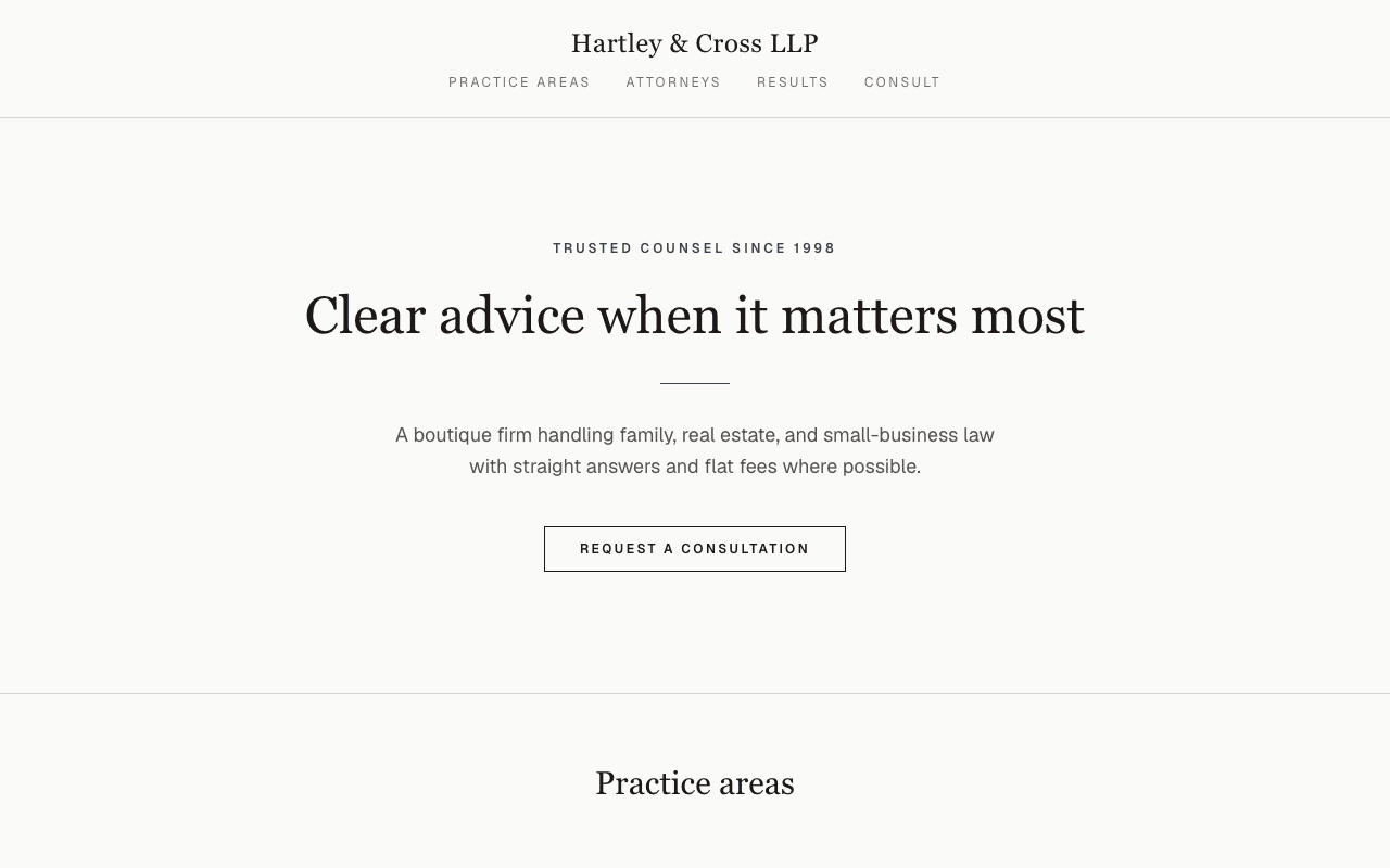 Law Firm Website — Law firm & consultation site